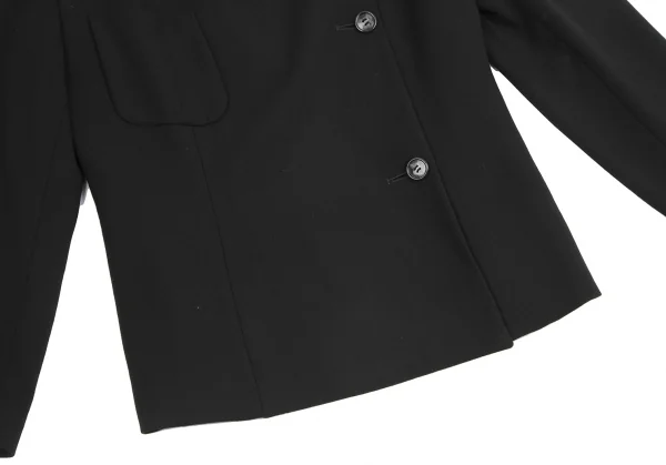 グッチGUCCI ウールノーカラージャケット 黒44 K-128534_009