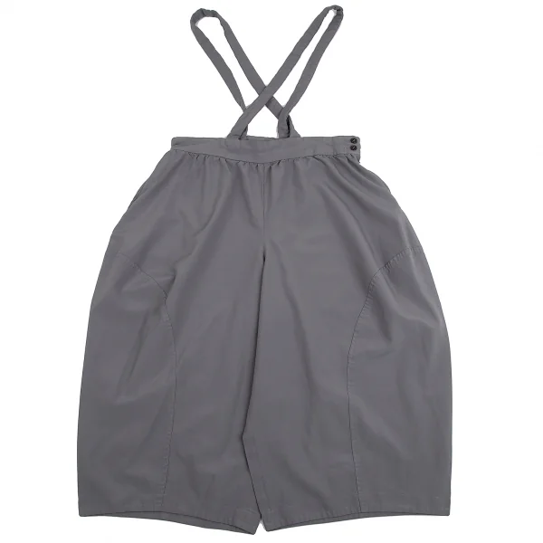コムコム コムデギャルソンCOMME des GARCONS 製品染めポリ吊りワイドパンツ グレーS K-128546_001