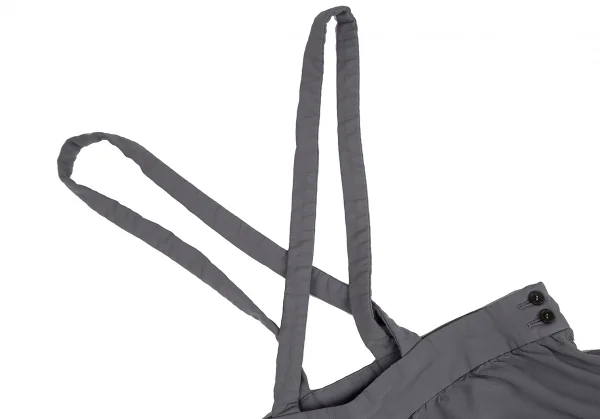 コムコム コムデギャルソンCOMME des GARCONS 製品染めポリ吊りワイドパンツ グレーS K-128546_003