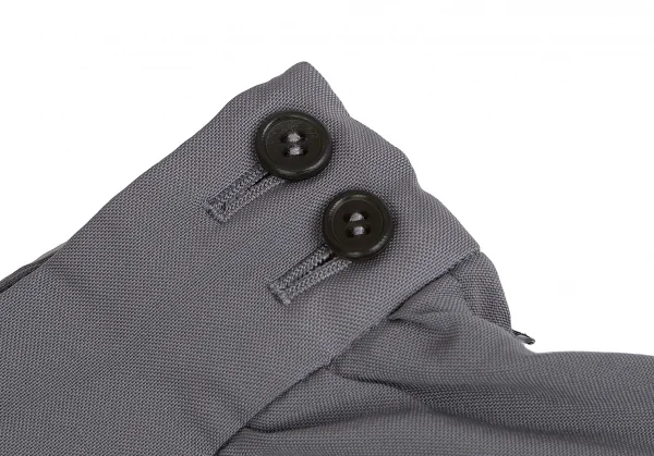 コムコム コムデギャルソンCOMME des GARCONS 製品染めポリ吊りワイドパンツ グレーS K-128546_004
