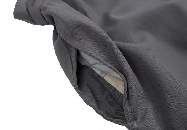 コムコム コムデギャルソンCOMME des GARCONS 製品染めポリ吊りワイドパンツ グレーS K-128546_006