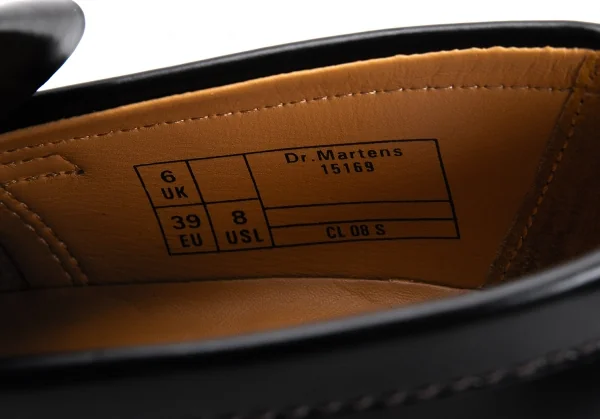 コムコム コムデギャルソンコムデギャルソン×ドクターマーチンCOMME des GARCONS × Dr.Martens 15169 タッセルローファーシューズ 黒UK6(24.5位） K-128552_011