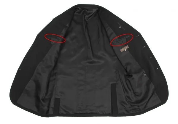 ワイズフォーメンY's for men ウールギャバセットアップスーツ 黒S・M K-128605_005