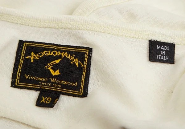ヴィヴィアンウエストウッド アングロマニアVivienne Westwood ANGLOMANIA ロゴエンブロイダリーTシャツ クリームXS K-128614_011