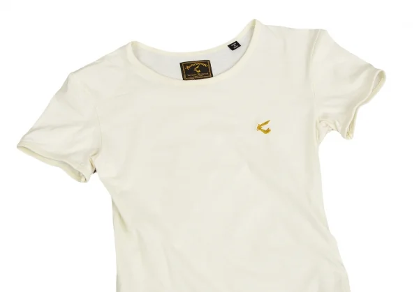 ヴィヴィアンウエストウッド アングロマニアVivienne Westwood ANGLOMANIA ロゴエンブロイダリーTシャツ クリームXS K-128614_002