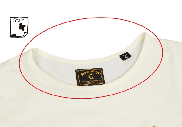 ヴィヴィアンウエストウッド アングロマニアVivienne Westwood ANGLOMANIA ロゴエンブロイダリーTシャツ クリームXS K-128614_003