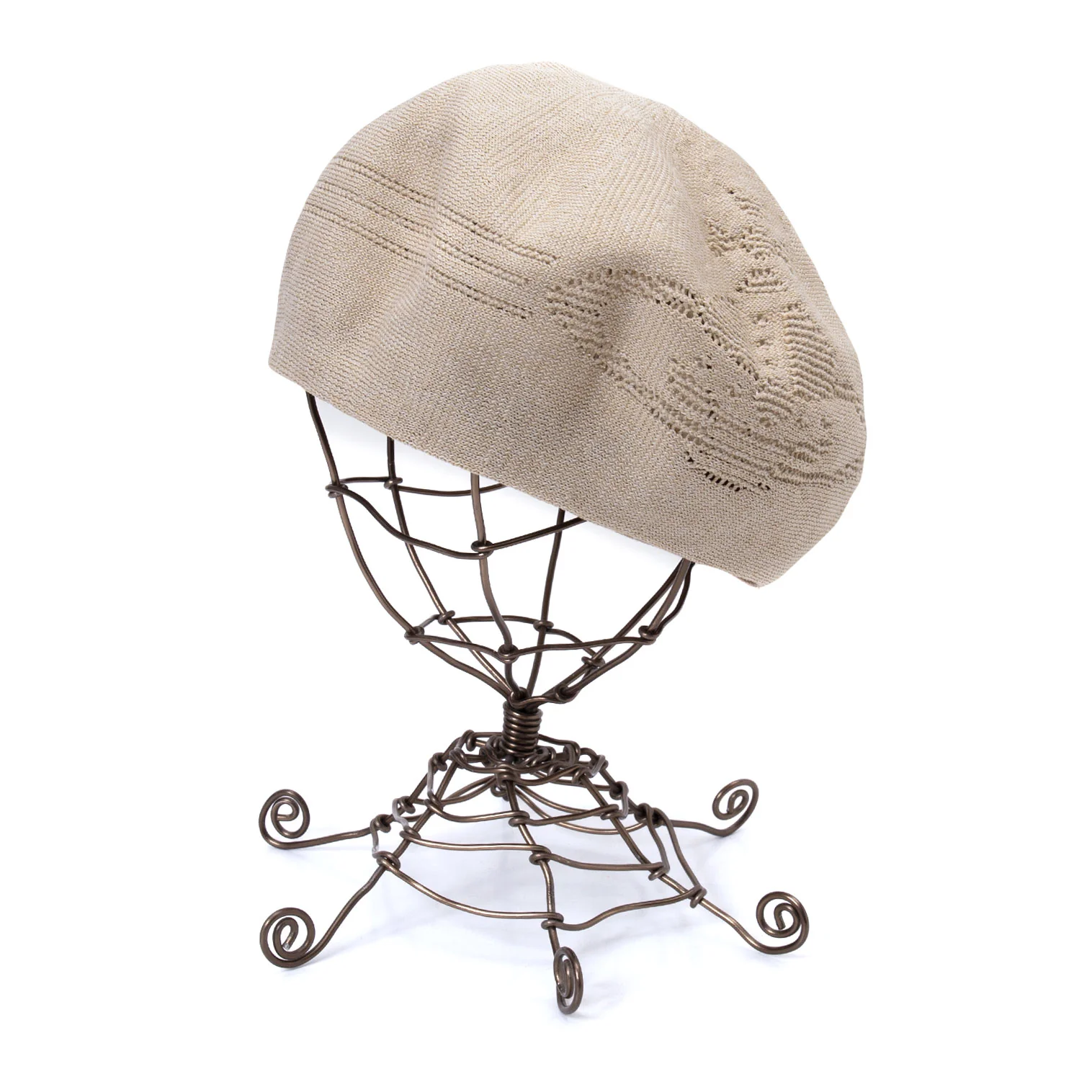 Vivienne Westwood Mesh Orb Woven Beret Beige S~M (K-128624