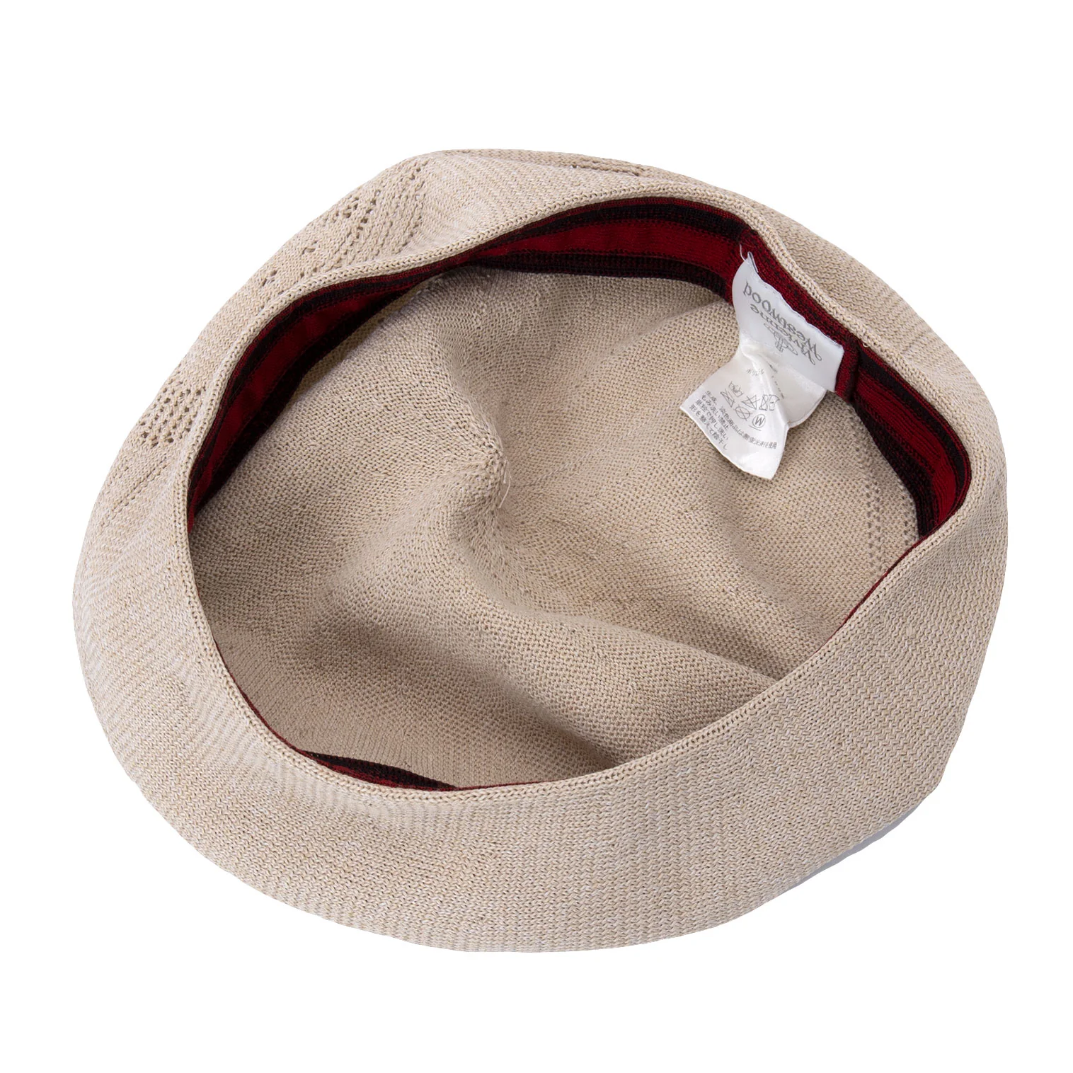 Vivienne Westwood Mesh Orb Woven Beret Beige S~M (K-128624)