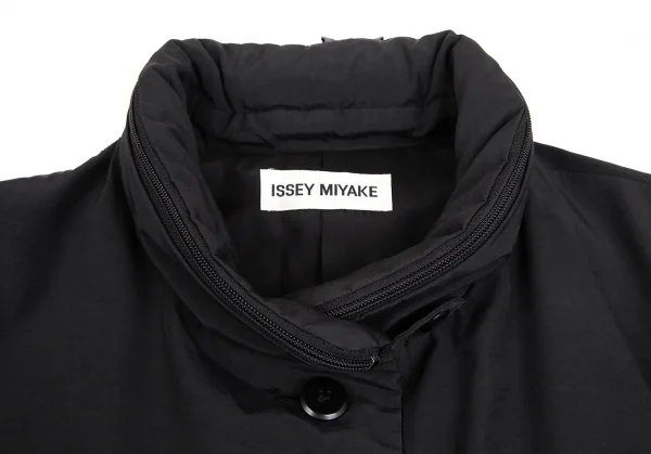 イッセイミヤケISSEY MIYAKEナイロンコットンジップフード収納コート