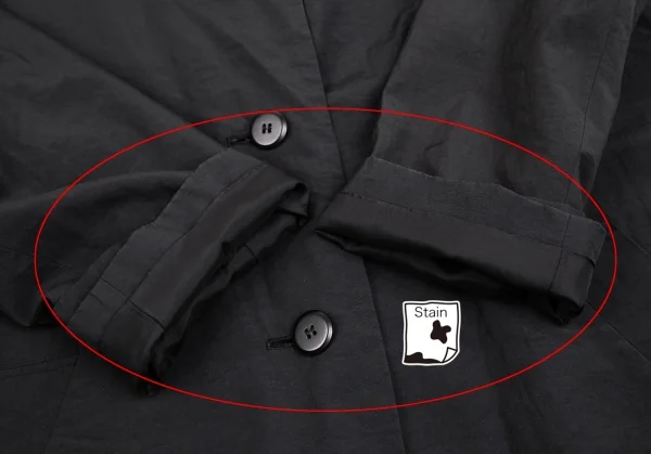 イッセイミヤケISSEY MIYAKEナイロンコットンジップフード収納コート