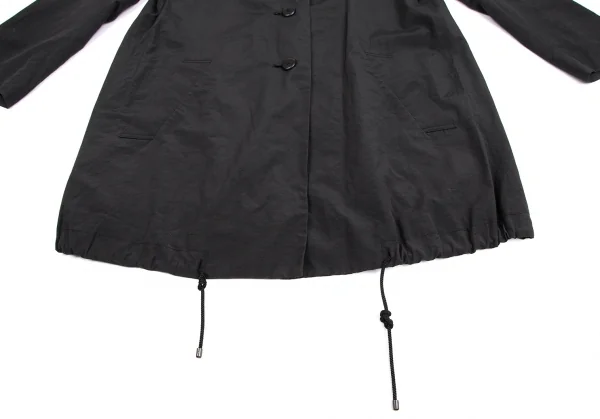 イッセイミヤケISSEY MIYAKEナイロンコットンジップフード収納コート