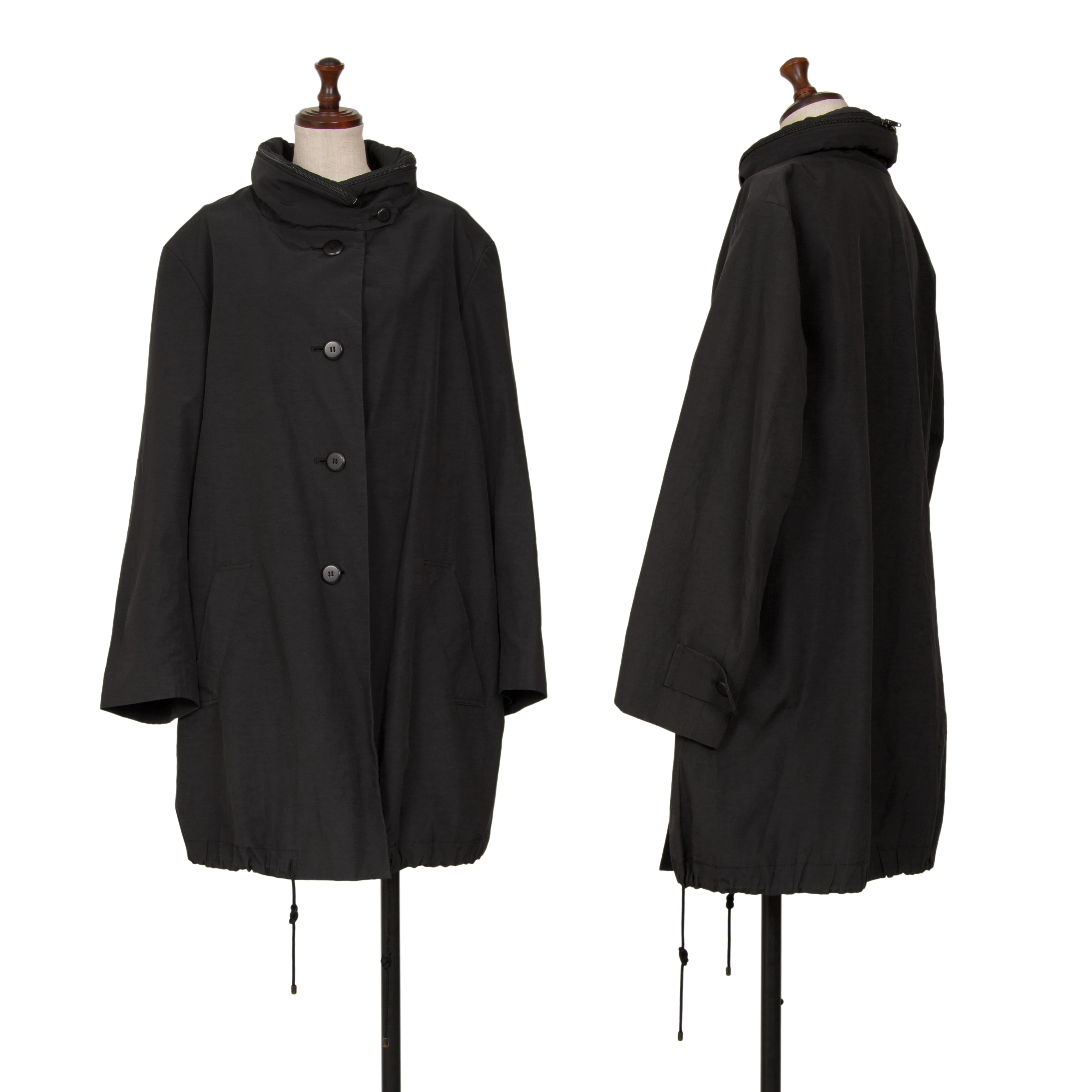 ISSEY MIYAKE ブラック トレンチコート ナイロン