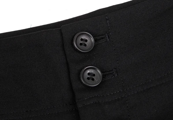 イッセイミヤケISSEY MIYAKE ウールノータックローライズパンツ 黒2 K-128703_003