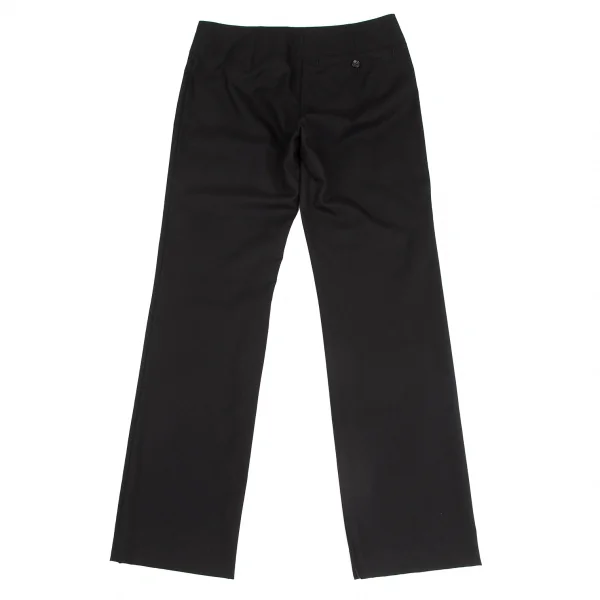 イッセイミヤケISSEY MIYAKE ウールノータックローライズパンツ 黒2 K-128703_007