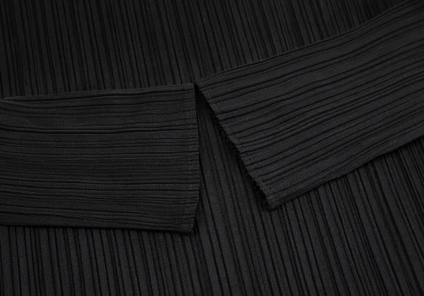 イッセイミヤケISSEY MIYAKEプリーツハイネックカットソー 黒M K-128708_007