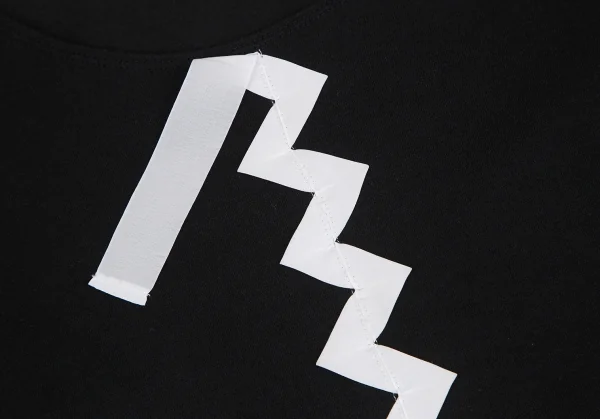 イッセイミヤケISSEY MIYAKE テーピングフレンチスリーブTシャツ 黒2 K-128709_005