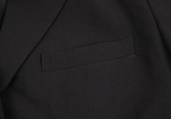 イッセイミヤケ フェットISSEY MIYAKE FETE ウールカッタウェイジャケット 黒1 K-128718_005
