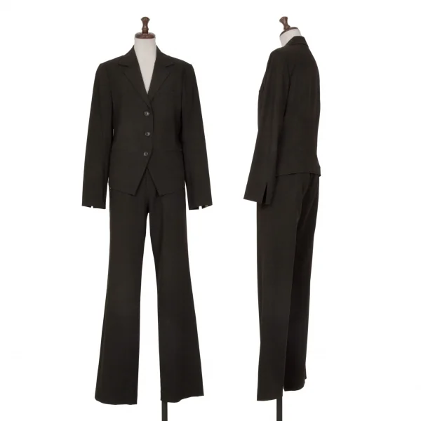 イッセイミヤケ フェットISSEY MIYAKE FETE ウールカッタウェイジャケット 黒1 K-128718_018