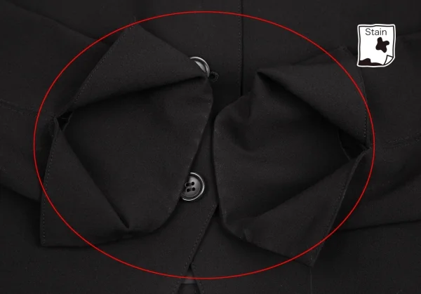 イッセイミヤケ フェットISSEY MIYAKE FETE ウールセットアップスーツ 黒1 K-128720_008