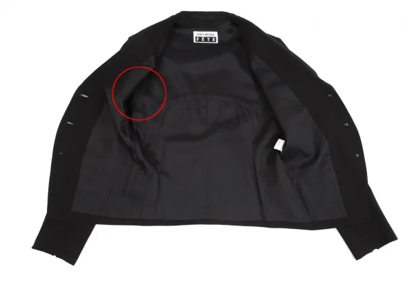 イッセイミヤケ フェットISSEY MIYAKE FETE ウールセットアップスーツ 黒1 K-128720_010
