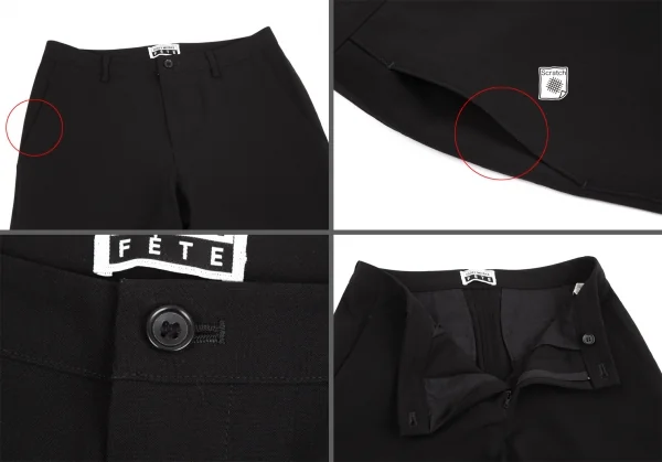 イッセイミヤケ フェットISSEY MIYAKE FETE ウールセットアップスーツ 黒1 K-128720_015