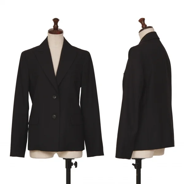 イッセイミヤケ フェットISSEY MIYAKE FETE シャドーストライプウールジャケット 紺1 K-128721_001