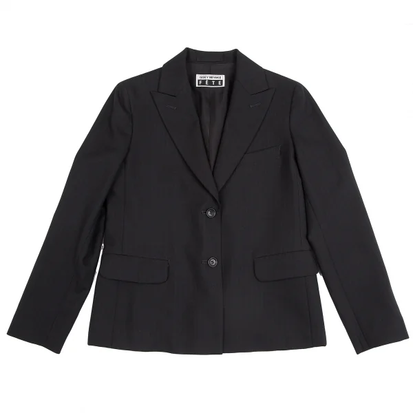 イッセイミヤケ フェットISSEY MIYAKE FETE シャドーストライプウールジャケット 紺1 K-128721_002