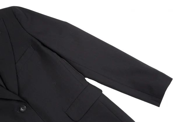 イッセイミヤケ フェットISSEY MIYAKE FETE シャドーストライプウールジャケット 紺1 K-128721_008