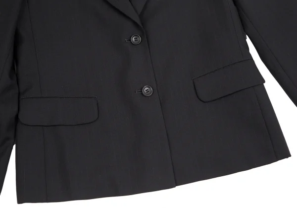 イッセイミヤケ フェットISSEY MIYAKE FETE シャドーストライプウールセットアップスーツ 紺1 K-128723_006