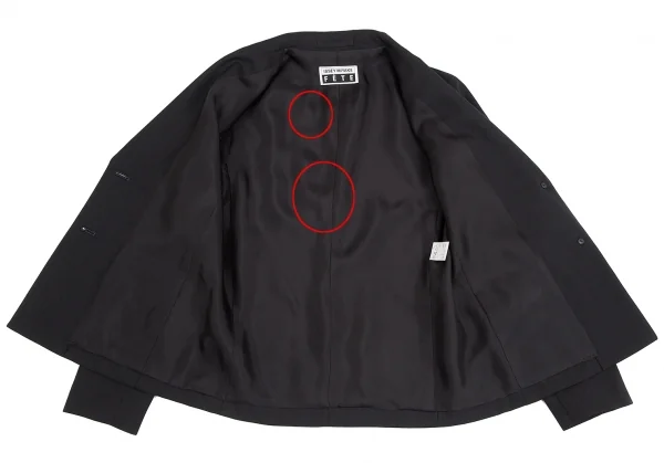 イッセイミヤケ フェットISSEY MIYAKE FETE シャドーストライプウールセットアップスーツ 紺1 K-128723_007