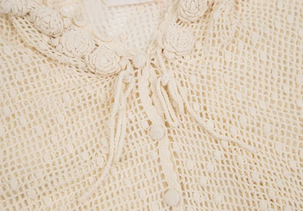 ワンダフルワールド カネコイサオWONDERFUL WORLD KANEKO ISAO コットンフーディーニットトップス アイボリーM位 K-128755_006