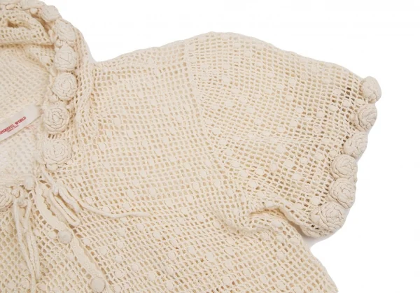 ワンダフルワールド カネコイサオWONDERFUL WORLD KANEKO ISAO コットンフーディーニットトップス アイボリーM位 K-128755_008