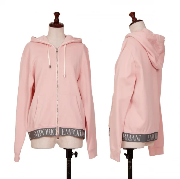 エンポリオアルマーニEMPORIO ARMANI 裾ロゴダブルジップアップフーディー ピンク他42 K-128756_001