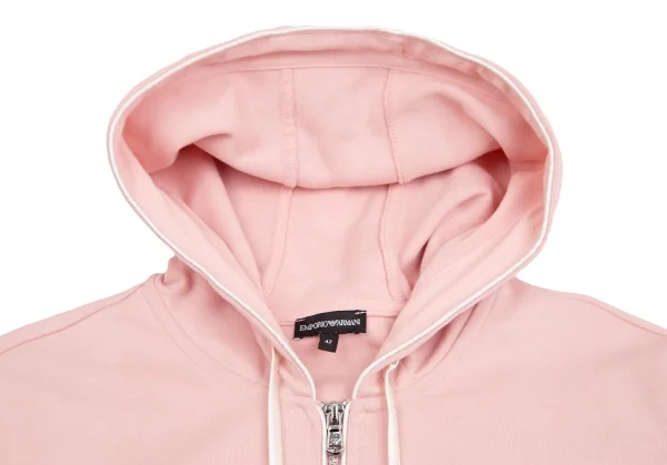 エンポリオアルマーニEMPORIO ARMANI 裾ロゴダブルジップアップフーディー ピンク他42 K-128756_006