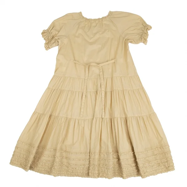 ピンクハウス♡ワンピース ピンクハウスPINK HOUSE コットンフリルワンピース 黄色L位 (K-128763)