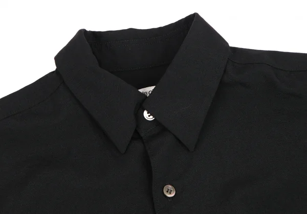 ローブドシャンブル コムデギャルソンrobe de chambre COMME des GARCONS ベロアポケットウールノースリーブブラウス 黒M位 K-128821_005