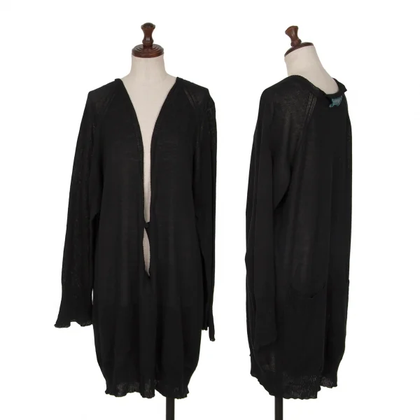Y's Back Pocket Long Knit Sweater Black 3 K-128831_001