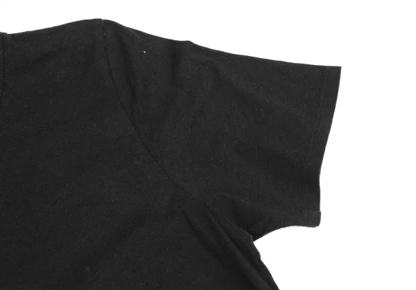 ワイズフォーリビングY's for living リネン混パネル切替Tシャツ 黒M位 K-128843_004