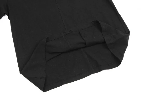 ワイズフォーリビングY's for living リネン混パネル切替Tシャツ 黒M位 K-128843_007