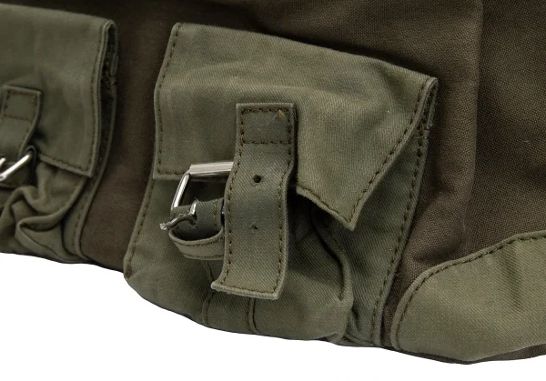 トリココムデギャルソンtricot COMME des GARCONS キャンバスミリタリーハンドバッグ カーキ K-128871_010