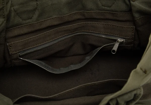 トリココムデギャルソンtricot COMME des GARCONS キャンバスミリタリーハンドバッグ カーキ K-128871_018