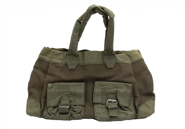 トリココムデギャルソンtricot COMME des GARCONS キャンバスミリタリーハンドバッグ カーキ K-128871_002