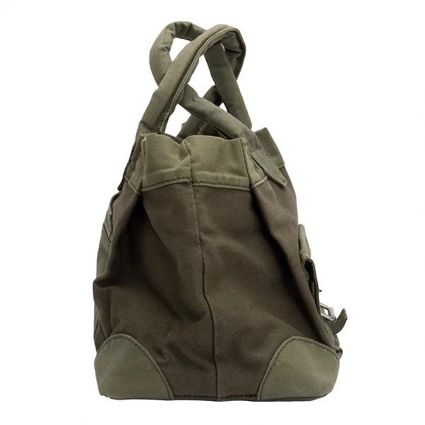 トリココムデギャルソンtricot COMME des GARCONS キャンバスミリタリーハンドバッグ カーキ K-128871_004