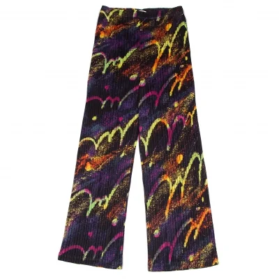 PLEATS PLEASE Neon Graphic Printed Pants