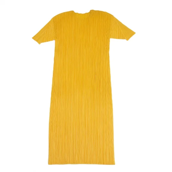 新品　プリーツプリーズ pleats please ワンピース　マンスリー　半袖 プリーツプリーズ/新品未着用/ワンピース/3サイズ/ベージュ半袖