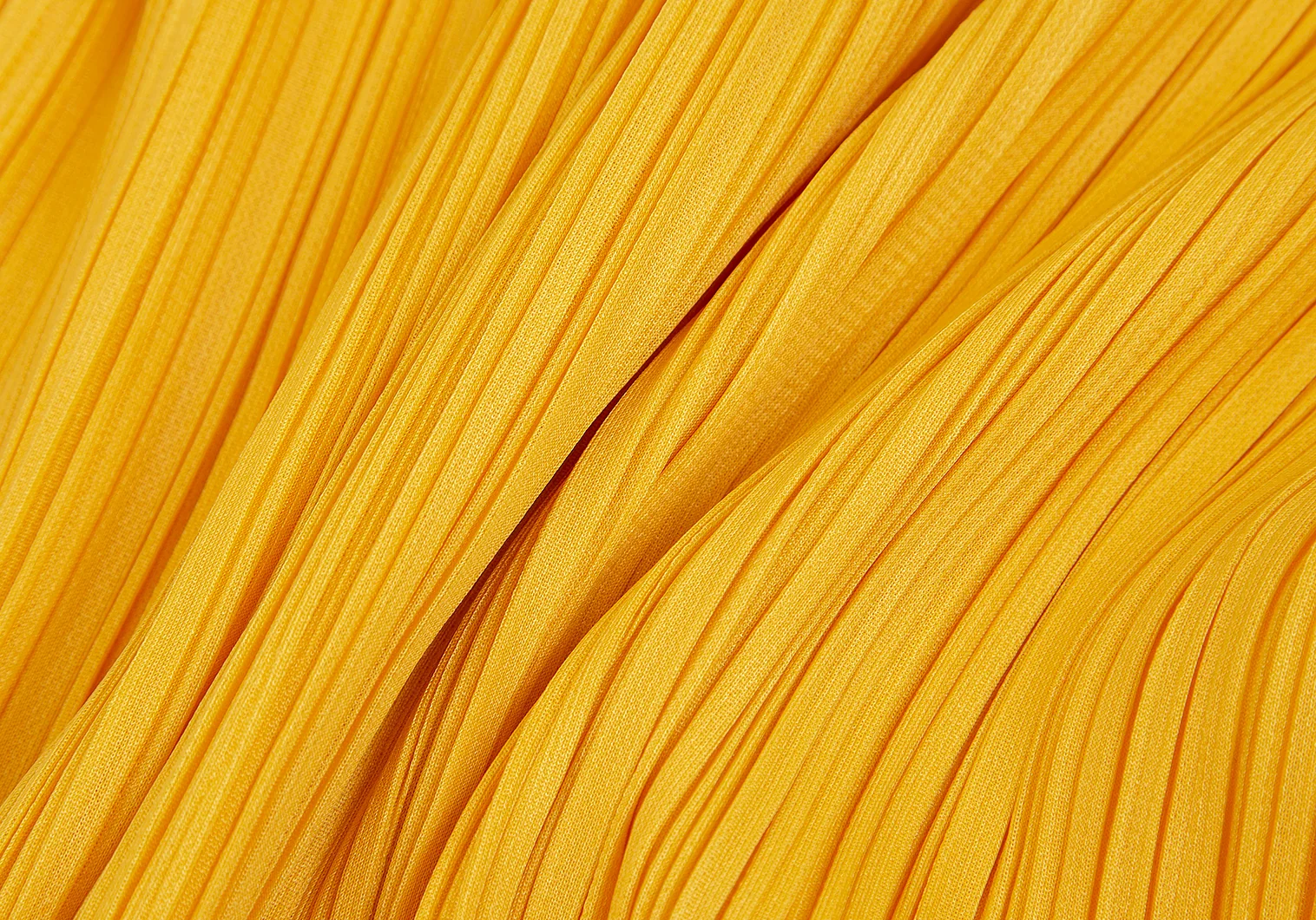 プリーツプリーズPLEATS PLEASE プリーツ半袖ワンピース 黄色3