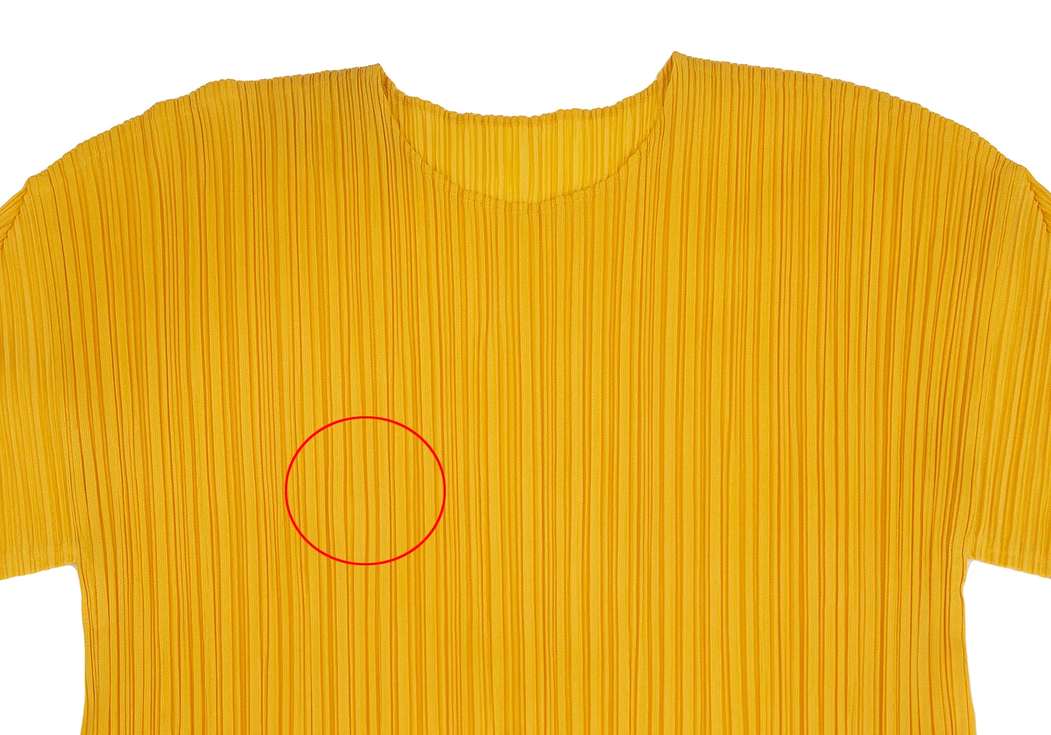プリーツプリーズPLEATS PLEASE プリーツ半袖ワンピース 黄色3