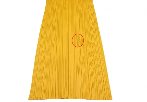 プリーツプリーズPLEATS PLEASE プリーツ半袖ワンピース 黄色3 (K-128897)