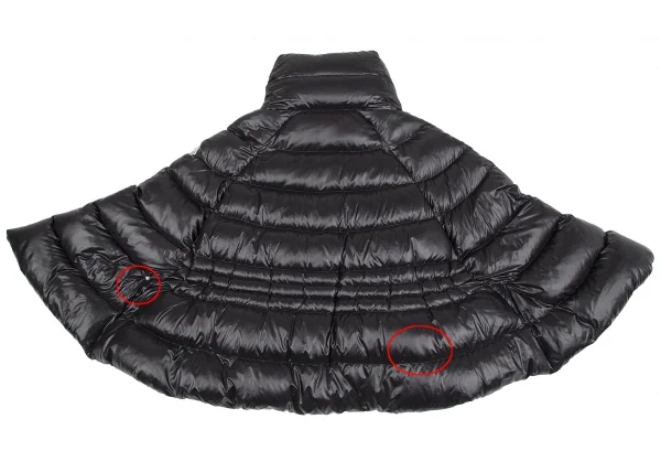 モンクレールMONCLER CHALAIN GIUBBOTTO ナイロンポンチョダウンジャケット 黒0 K-128907_015