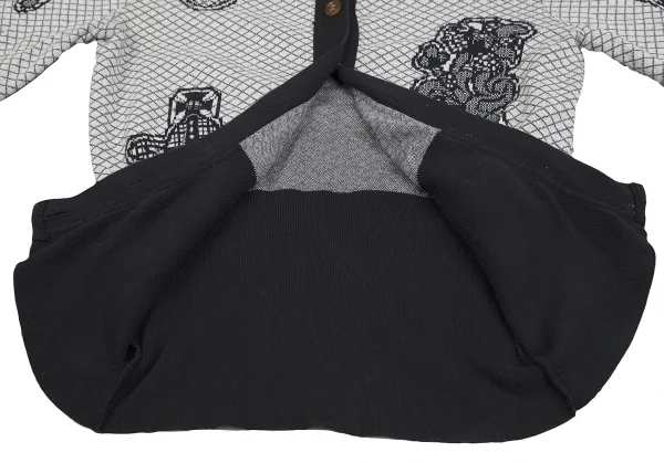 ヴィヴィアンウエストウッド レッドレーベルVivienne Westwood Red Label オーブスカルフーデッドニットカーディガン 白黒2 K-128909_011